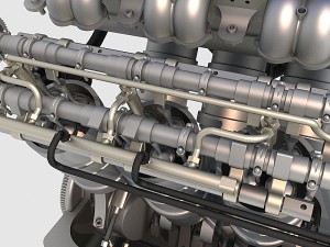 v6 engine 3D मॉडल