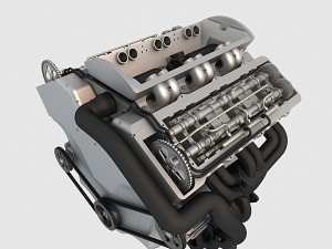 v6 engine 3D मॉडल