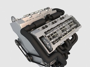 v6 engine 3D मॉडल