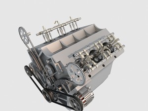 v6 engine 3D मॉडल