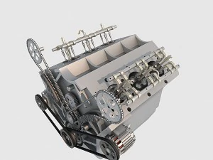 v6 engine 3D Model