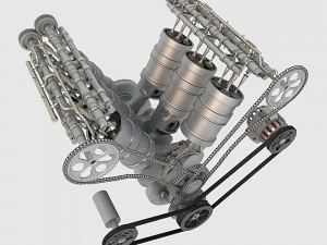 v6 engine 3D Model
