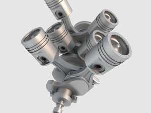 v6 engine 3D मॉडल