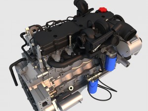 v6 turbo engine 3D Model