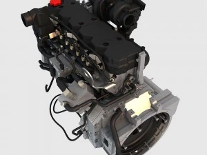 v6 turbo engine 3D Model