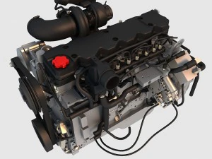 v6 turbo engine 3D Model