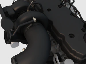 v6 turbo engine 3D Model