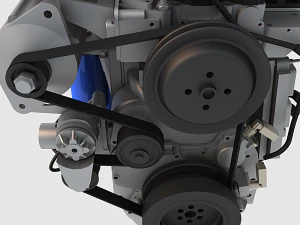 v6 turbo engine 3D Model