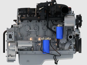 v6 turbo engine 3D Model
