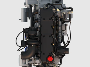 v6 turbo engine 3D Model