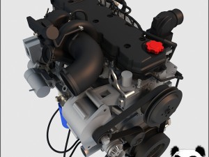 v6 turbo engine 3D Модель