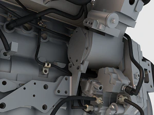 v6 turbo engine 3D Model