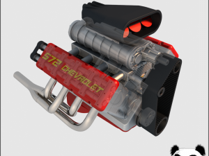 v8 chevrolet engine 3D Model
