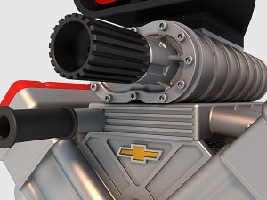 v8 chevrolet engine 3D 모델
