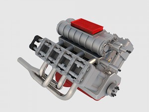 v8 chevrolet engine 3D 모델