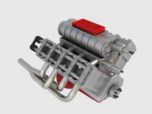 v8 chevrolet engine 3D Model