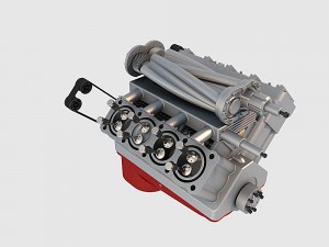v8 chevrolet engine 3D 모델
