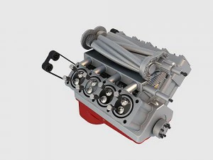 v8 chevrolet engine 3D Model