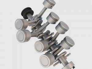v8 chevrolet engine 3D Model