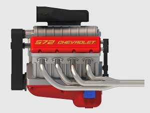 v8 chevrolet engine 3D Model