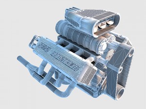 v8 chevrolet engine 3D 모델