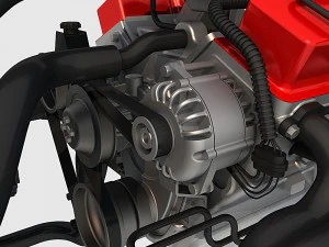 v8 chevrolet turbo engine 3D Model