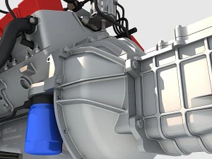 v8 chevrolet turbo engine 3D Model