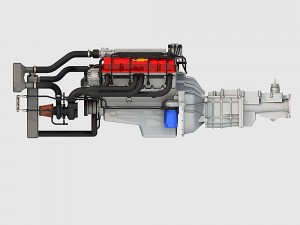 v8 chevrolet turbo engine 3D Модель
