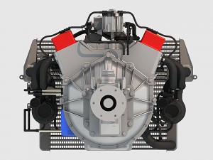 v8 chevrolet turbo engine 3D Модель