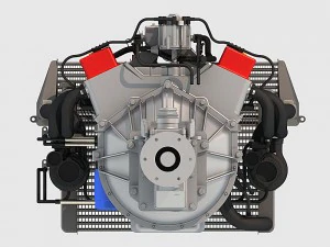 v8 chevrolet turbo engine 3D Model