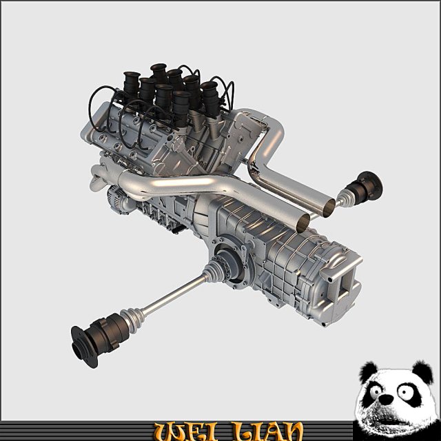 v8 engine 02 3D Модель .c4d .max .obj .3ds .fbx .stl .blend 