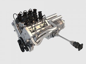 v8 engine 02 3D Модель
