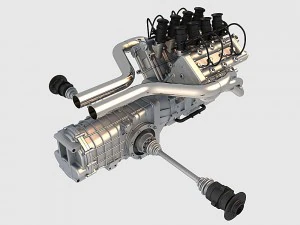 v8 engine 02 3D Model