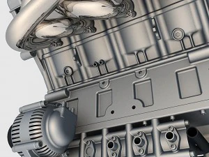 v8 engine 02 3D Model