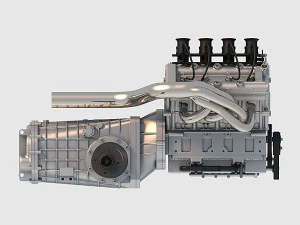 v8 engine 02 3D Model
