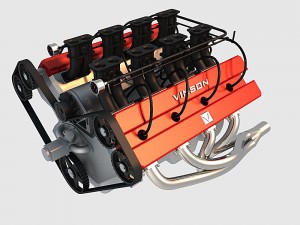 v8 engine 03 3D Модель
