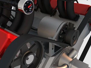 v8 engine 03 3D Model