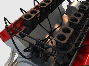 v8 engine 03 3D Model