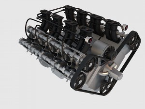 v8 engine 03 3D Модель