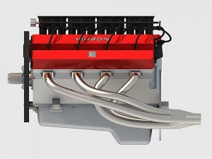 v8 engine 03 3D Model