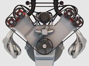 v8 engine 03 3D Модель