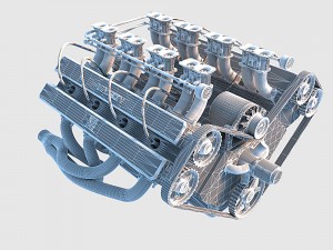 v8 engine 03 3D Модель