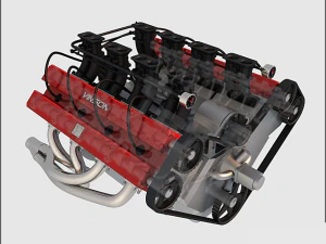 v8 motor 03 3D Model