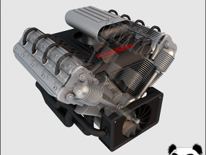 v8 engine 04 3Dモデル