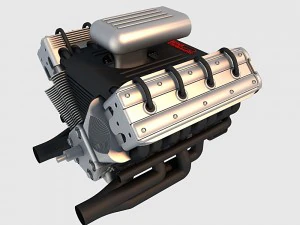motor v8 04 Modelo 3D