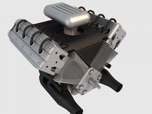 v8 engine 04 Model 3D