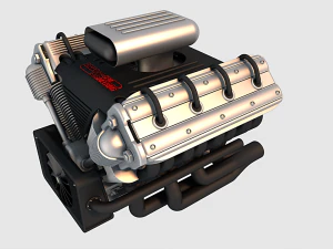 motor v8 04 Modelo 3D