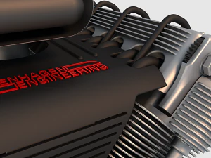 motor v8 04 Modelo 3D