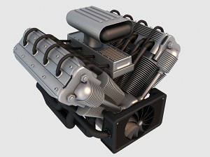 v8 engine 04 Model 3D