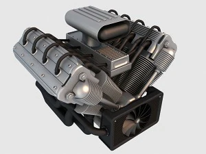 motor v8 04 Modelo 3D